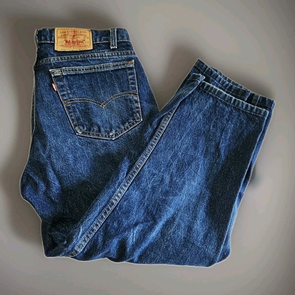 Vintage Levis 505 XX Jeans Men's Size 36X32 Straight Leg Denim Blue Med Wash 90s